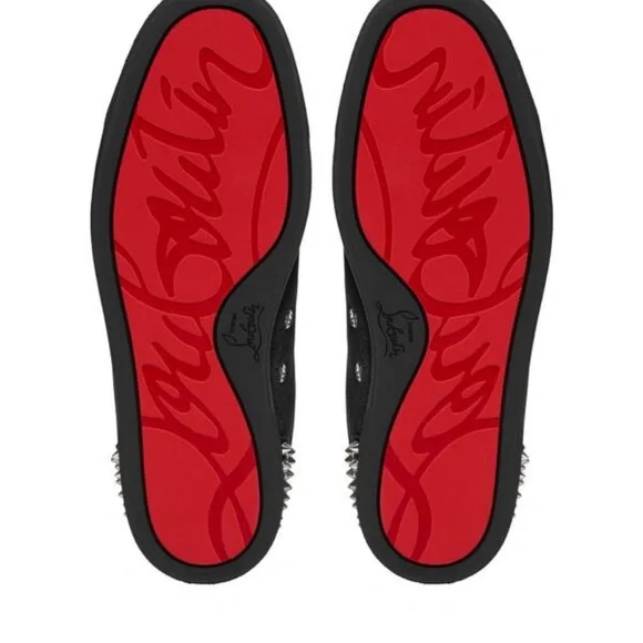 Christian Louboutin Black Studded Sneakers